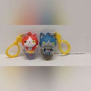 Yo-Kai Watch Jibanyan & Robonyan Character 3D Keychain Backpack Hangers